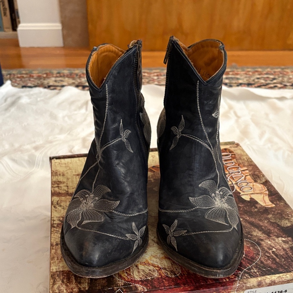 Old Gringo Blue Floral Ankle Booties